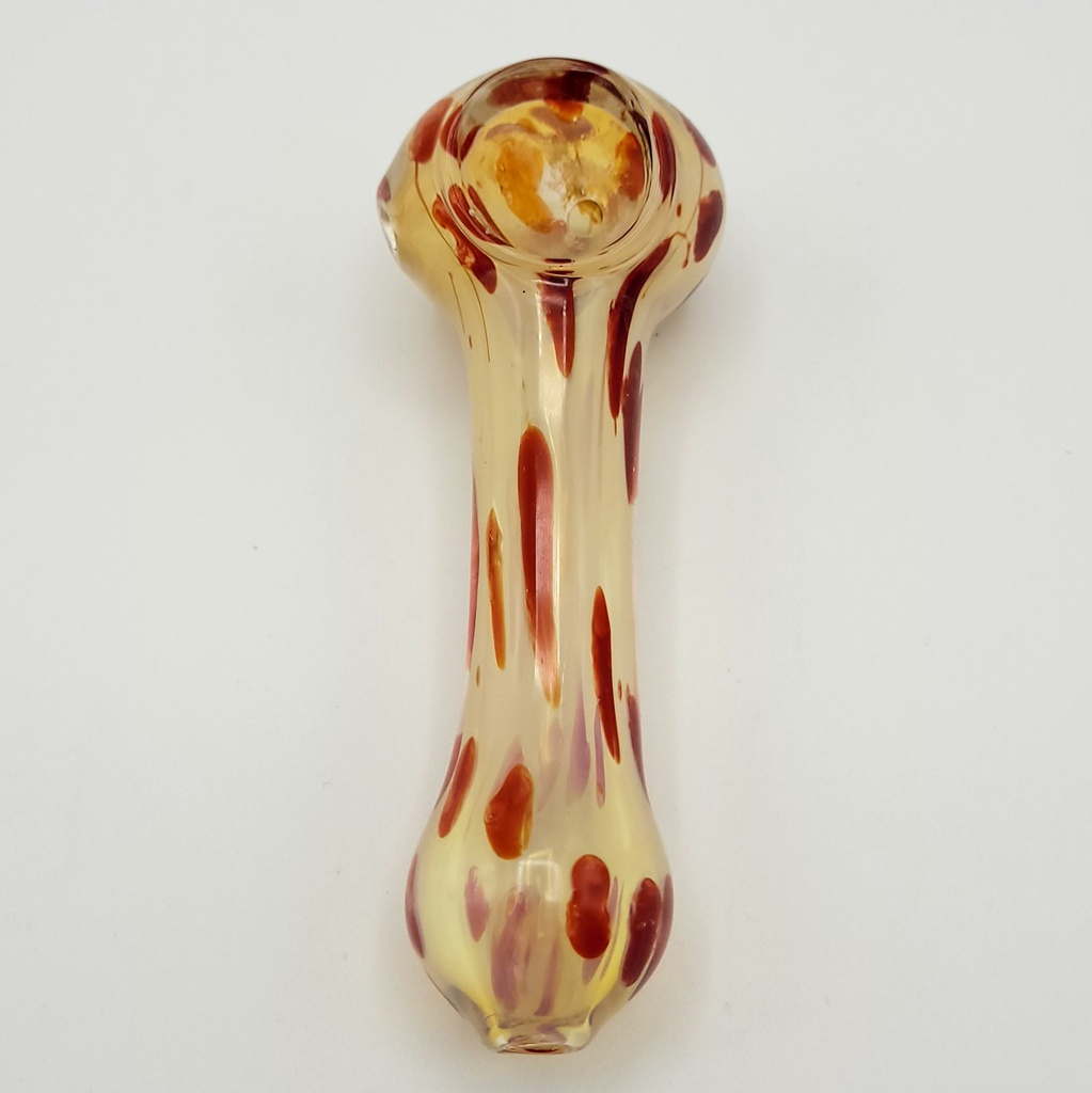 FUMED GLASS PIPE w DOTS