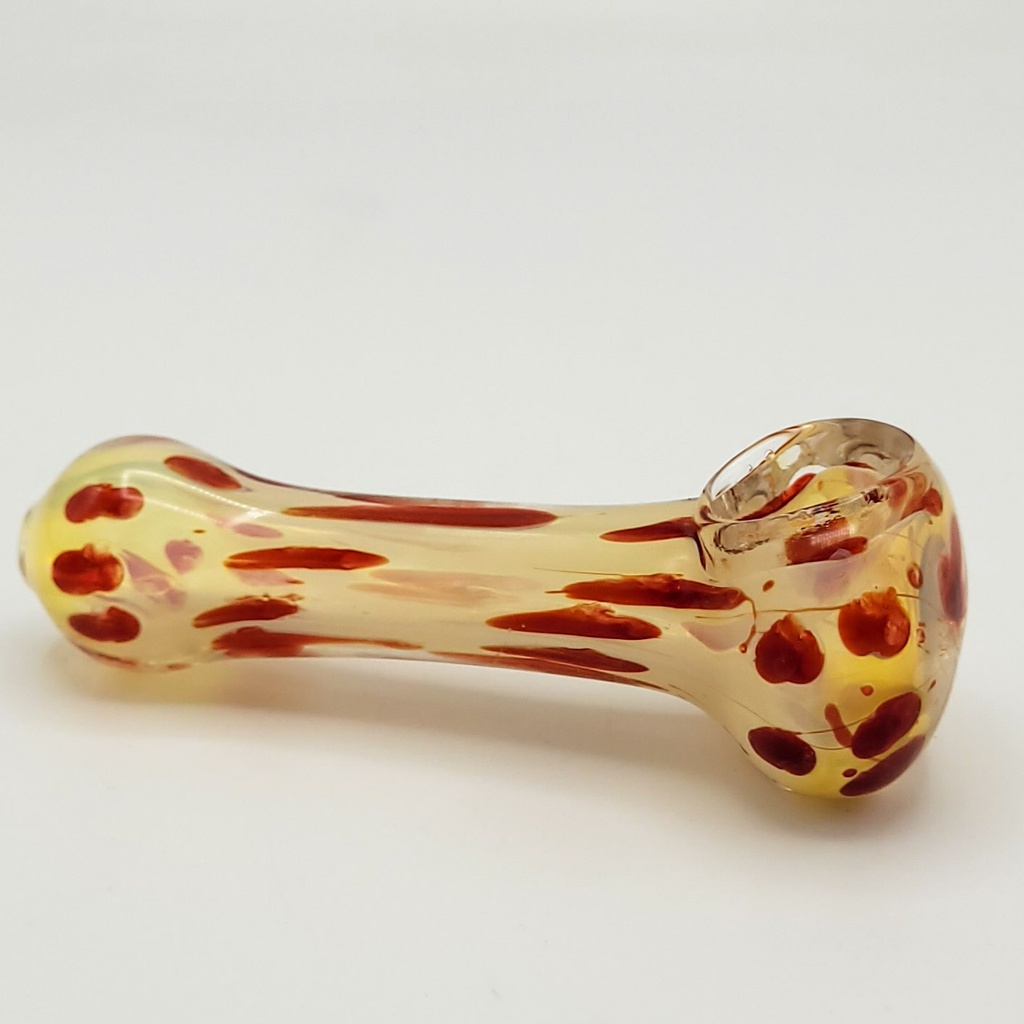 FUMED GLASS PIPE w DOTS