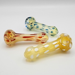 [TGP217] FUMED GLASS PIPE w DOTS